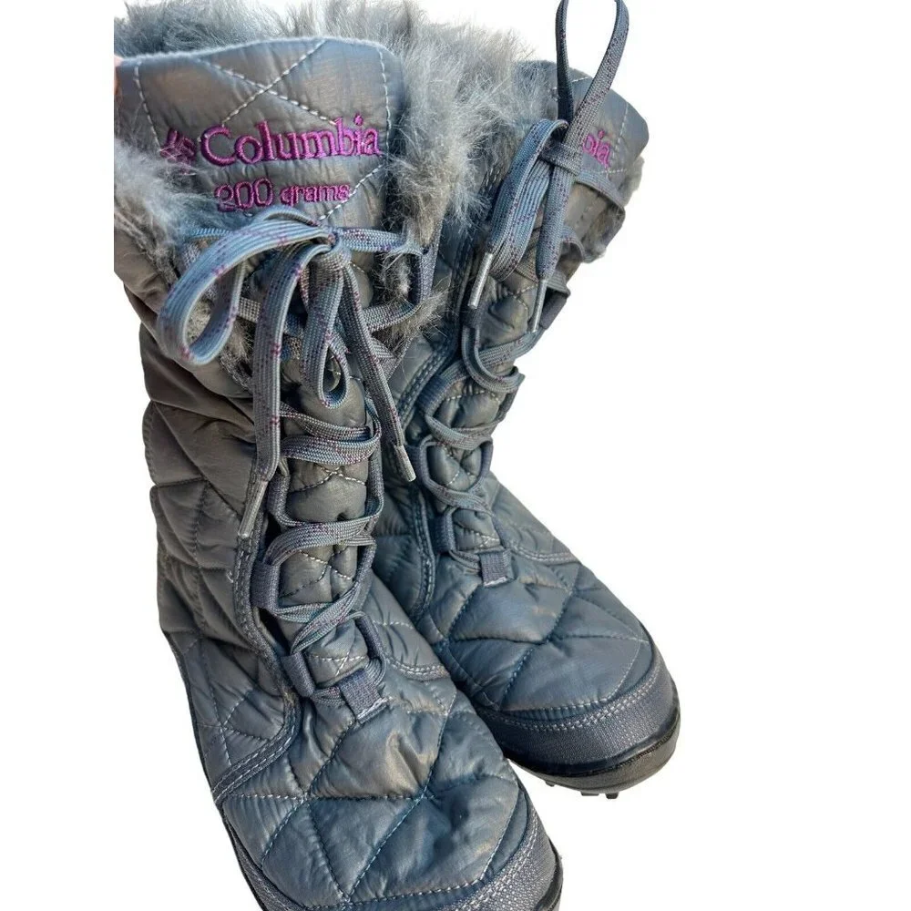 Columbia Womens Insulated Powder Summit 200 Grams Gray Waterproof Winter Boots 6